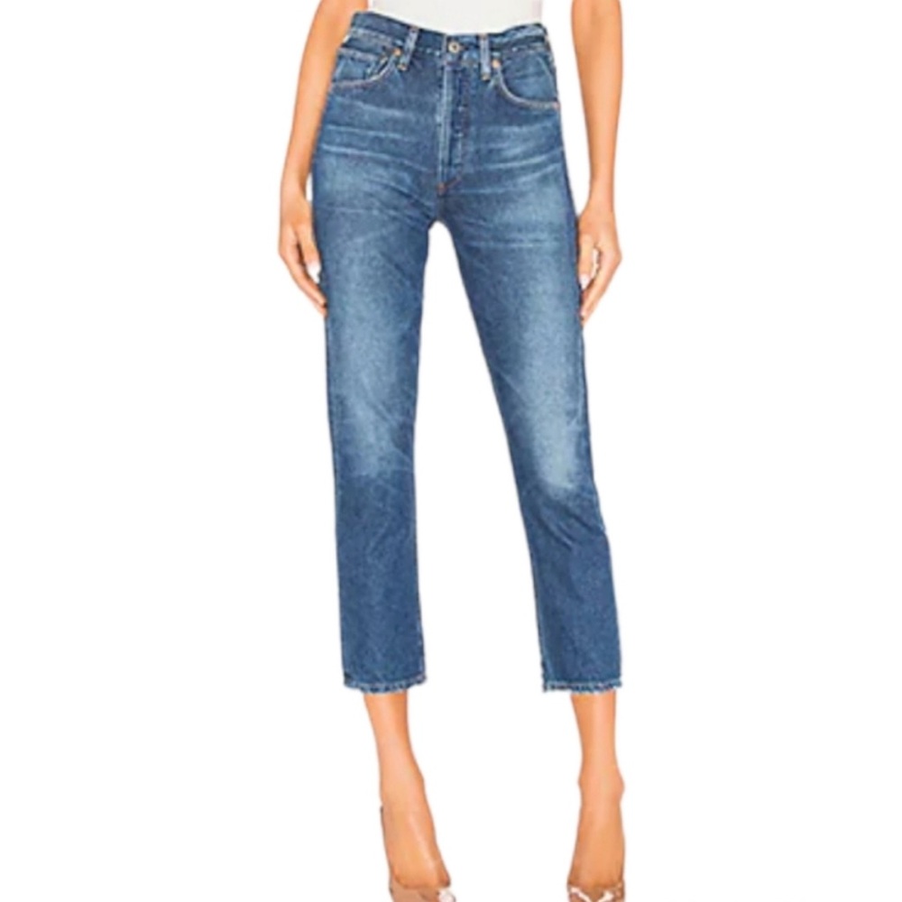 Citizens Of Humanity Dark Blue Straight crop Jeans